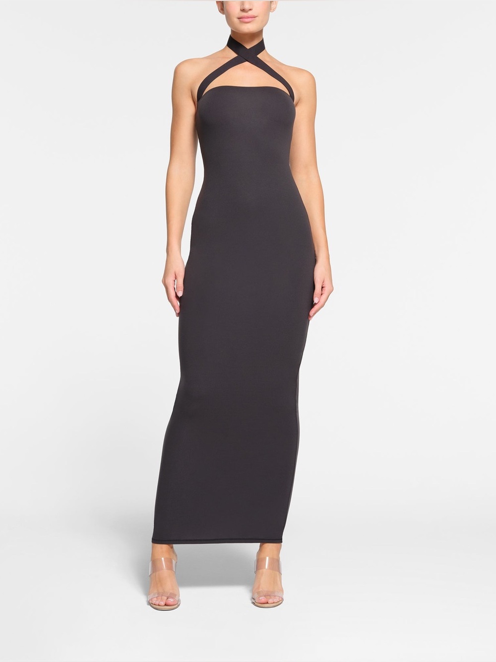 SKIMS Rare! Fits Everybody Wrap Neck Long Slip Dress